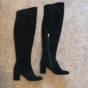 Black Ralph Lauren suede over the knee boots sz 6